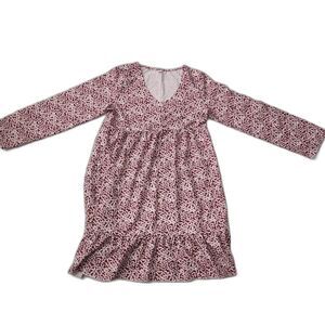 Long Sleeve Floral Baby Doll Dress – Women’s Size M, Boho Style, Flowy Fit